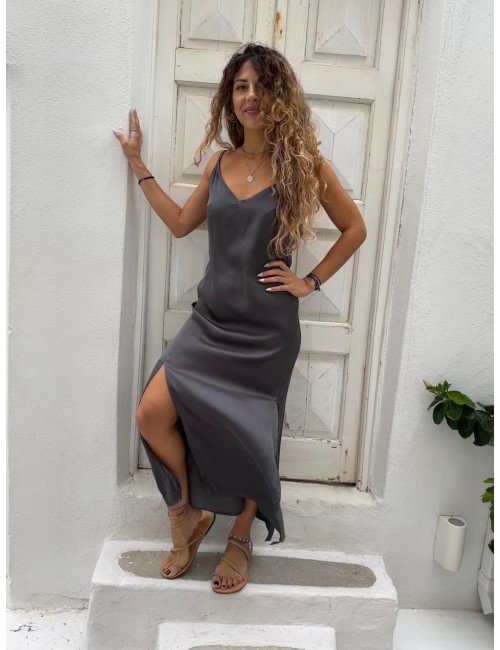 Sis.ters Μακρύ Σατέν Φόρεμα
