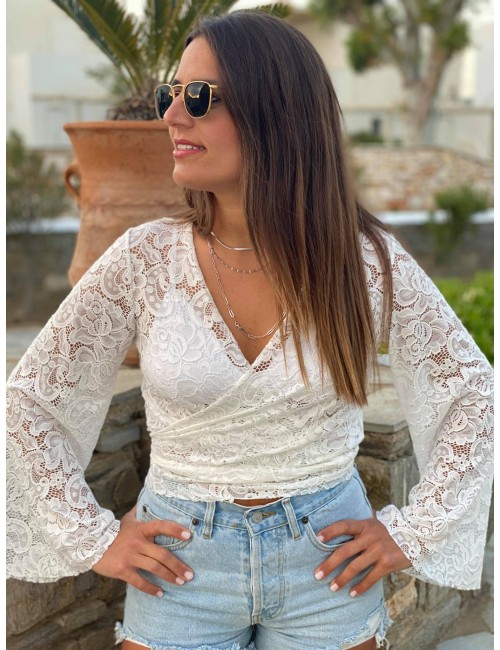 White lace kimono